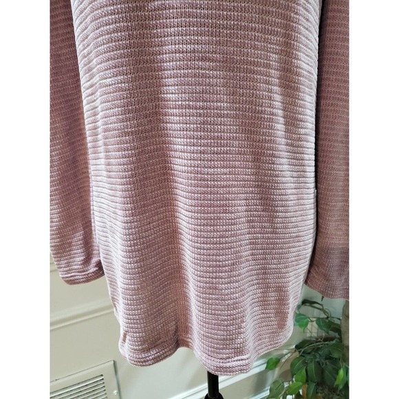 CHENAULT Sweater Rose Pink Chenille Raglan Sleeves Womens 3X Causal Pullover - Picture 3 of 13
